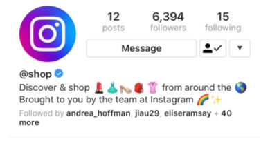 Instagram lanza una cuenta en @shop